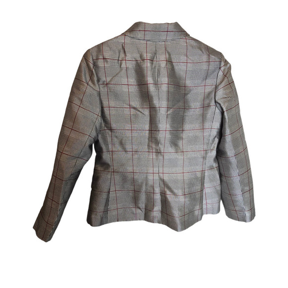Teri Jon plaid silk suit set blazer skirt size 10 - Picture 4 of 12
